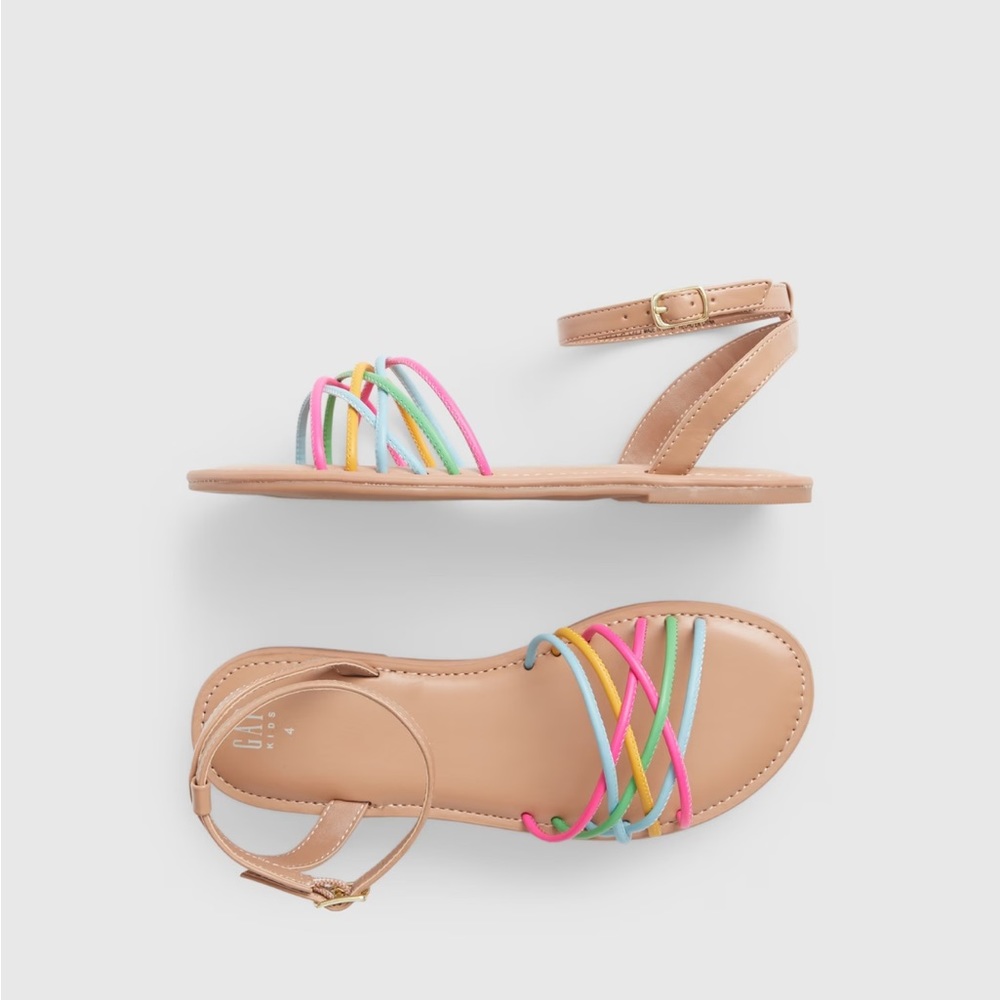 GAP Toddler Rainbow Strappy Sandals Sz 5
